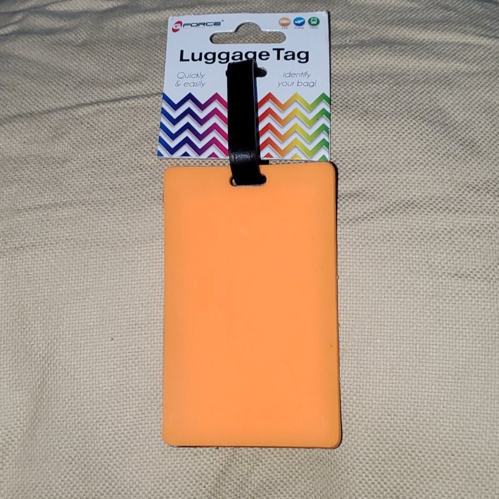 New Luggage Tag, G FORCE Neon Orange, Unisex